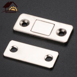 Myhomera 2pcs/Set Strong Door Closer Magnetic Door Catch Latch Door Magnet for Furniture Cabinet Cupboard with Screws Ultra Thin