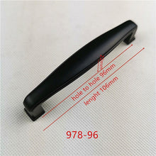 Load image into Gallery viewer, Zinc Alloy Black Cabinet Handles American style Kitchen Cupboard Door Pulls Drawer Knobs Fashion Furniture Handle Hardware