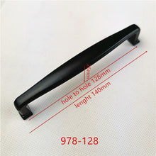 Load image into Gallery viewer, Zinc Alloy Black Cabinet Handles American style Kitchen Cupboard Door Pulls Drawer Knobs Fashion Furniture Handle Hardware
