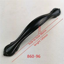 Load image into Gallery viewer, Zinc Alloy Black Cabinet Handles American style Kitchen Cupboard Door Pulls Drawer Knobs Fashion Furniture Handle Hardware