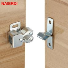 Load image into Gallery viewer, NAIERDI 2PCS Door Stop Closer Stoppers Damper Buffer Magnet Cabinet Catches For Wardrobe Hardware Furniture Fittings