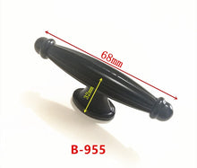 Load image into Gallery viewer, Zinc Alloy Black Cabinet Handles American style Kitchen Cupboard Door Pulls Drawer Knobs Fashion Furniture Handle Hardware
