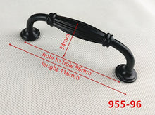 Load image into Gallery viewer, Zinc Alloy Black Cabinet Handles American style Kitchen Cupboard Door Pulls Drawer Knobs Fashion Furniture Handle Hardware
