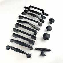 Load image into Gallery viewer, Zinc Alloy Black Cabinet Handles American style Kitchen Cupboard Door Pulls Drawer Knobs Fashion Furniture Handle Hardware