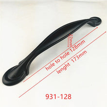 Load image into Gallery viewer, Zinc Alloy Black Cabinet Handles American style Kitchen Cupboard Door Pulls Drawer Knobs Fashion Furniture Handle Hardware